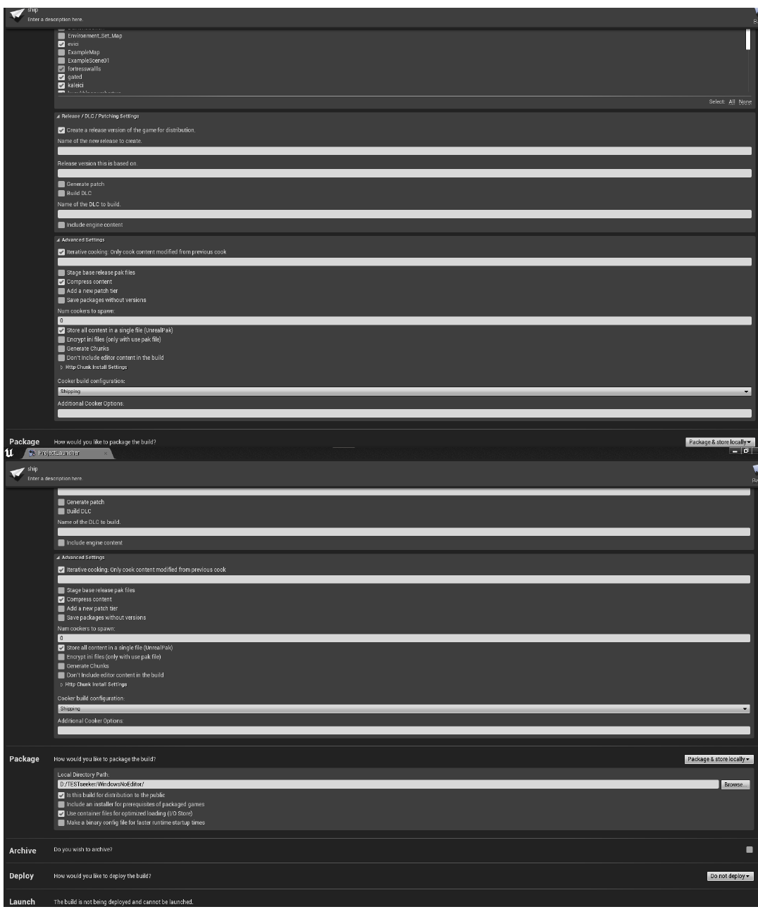 Project Settings: export configuration (2)