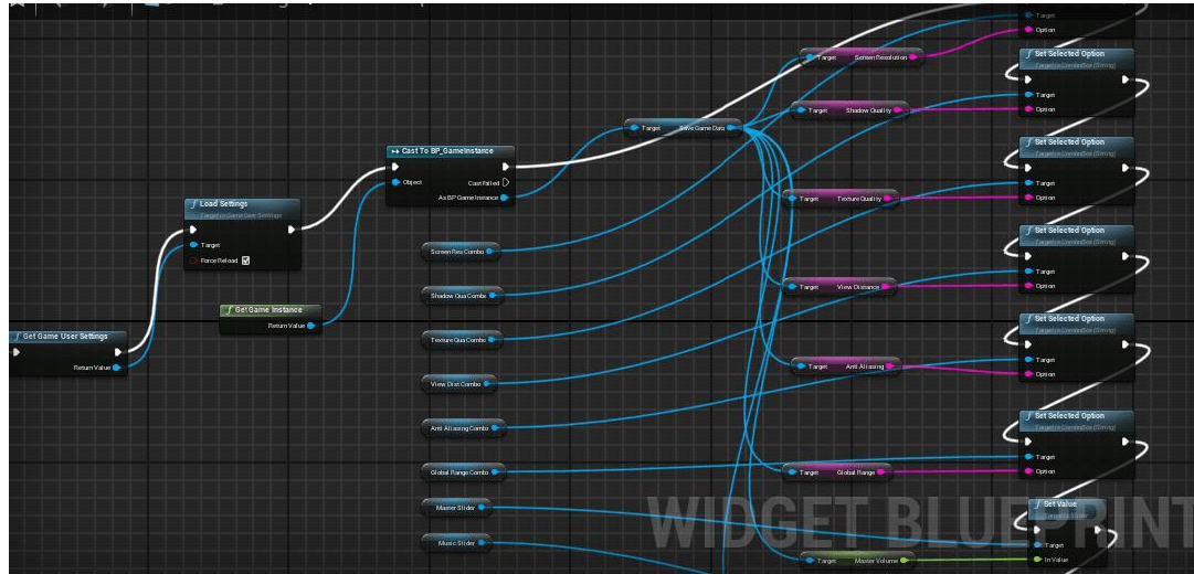 Blueprint: pre-construct loads saved options into the settings UI