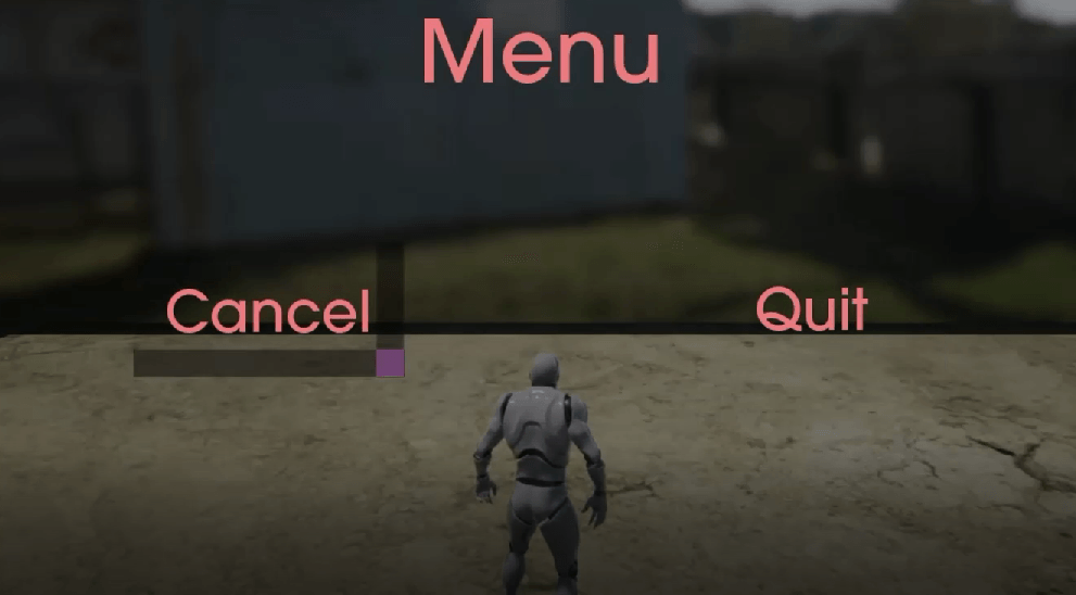 UMG: in-game pause menu widget