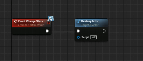 Blueprint: level blueprint checks collected state and destroys actors