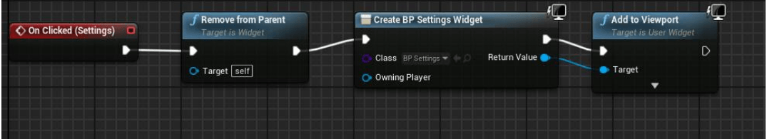 Blueprint: graphics settings page with increase/decrease buttons