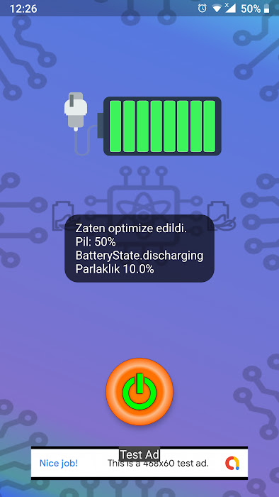 Battery Saver Performance Results Screen