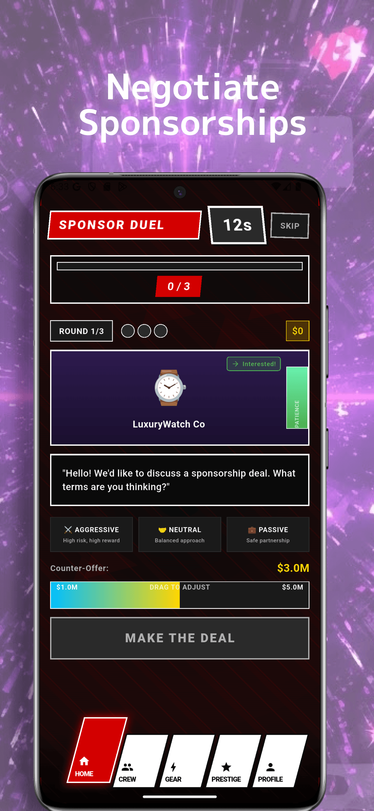 Negotiate Sponsorships