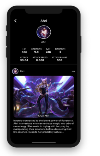 LoL Geek Champion List Screen