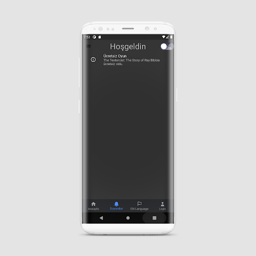 Game Time app interface example