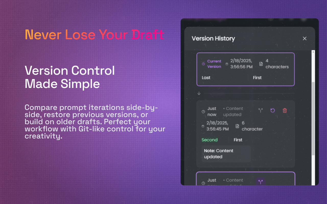 Version Control Feature