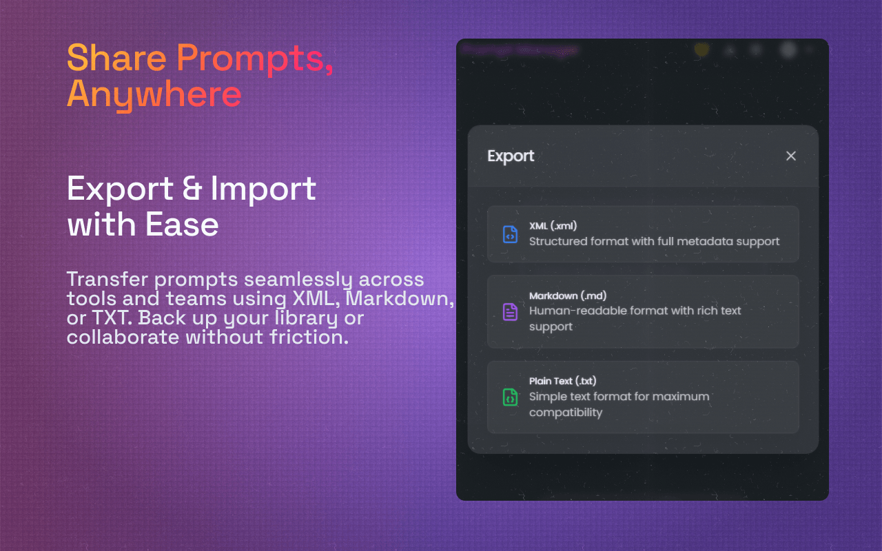 Export Options